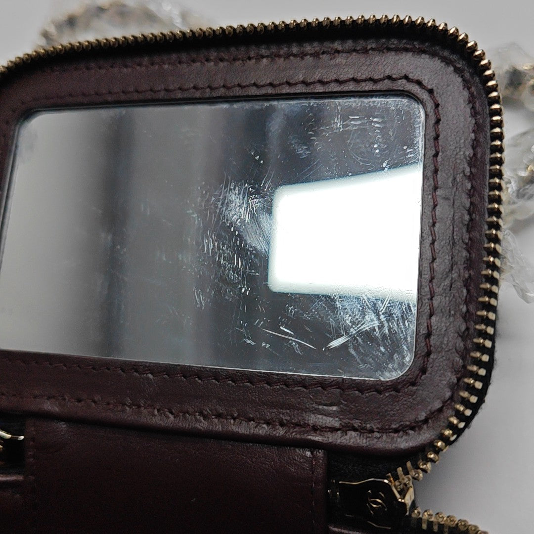 VANITY CASE Mini Quilted Grained Calfskin Black