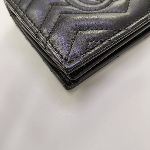 GG Marmont Mini Quilted Calfskin Black Wallet