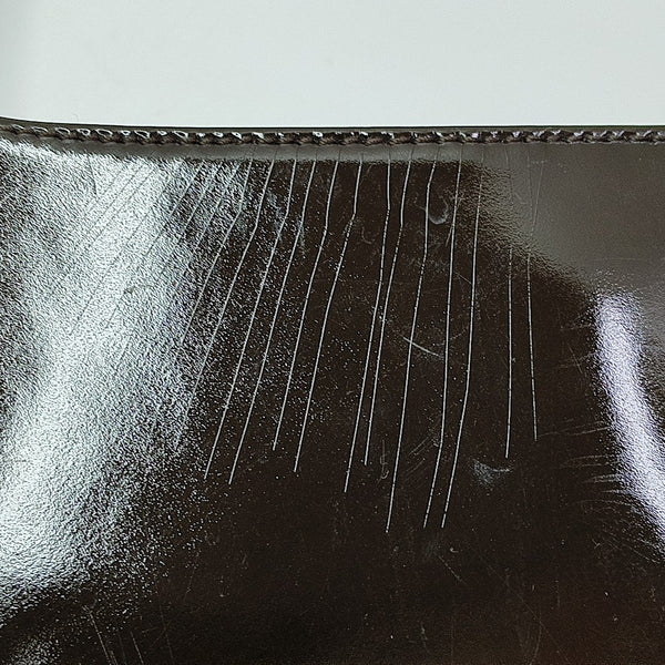 Patent Leather Shoulder Bag Brown