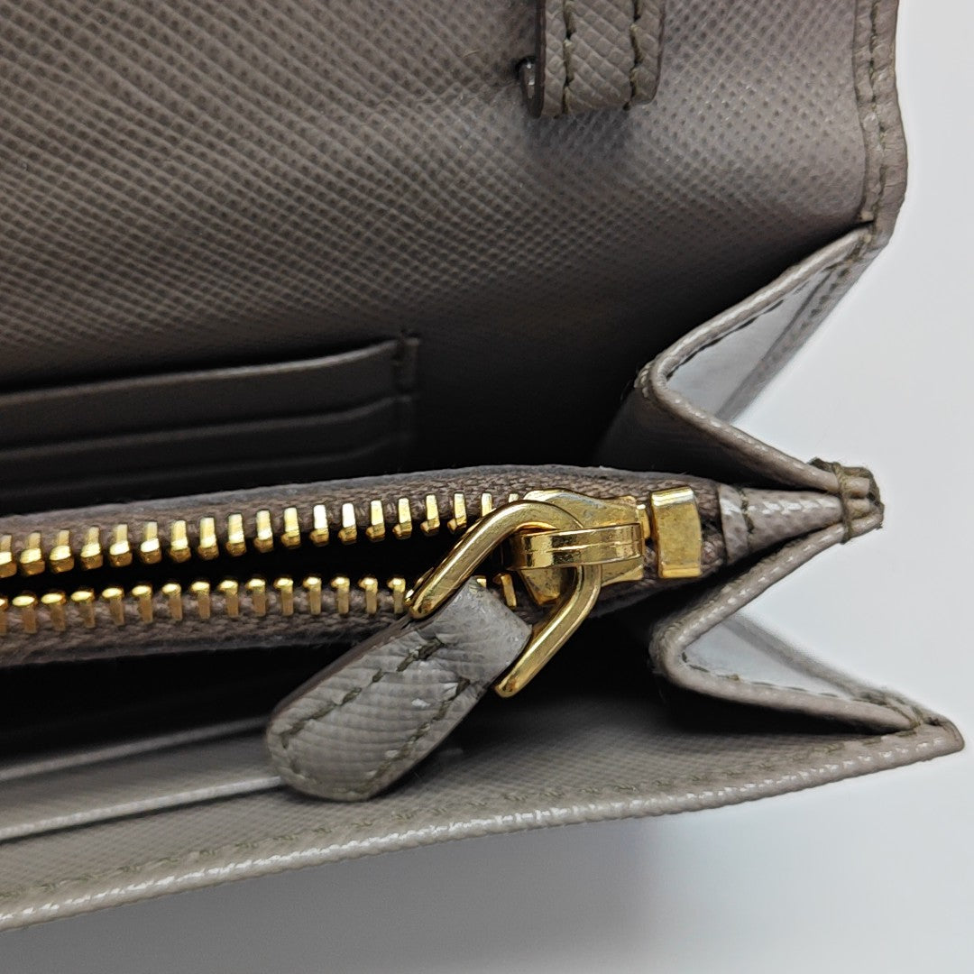 Calfskin Wallet Gray
