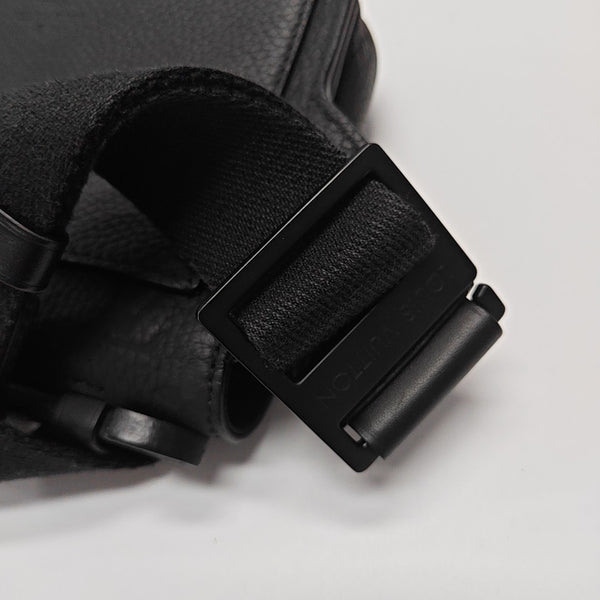 S LOCK Monogram Calfskin Black
