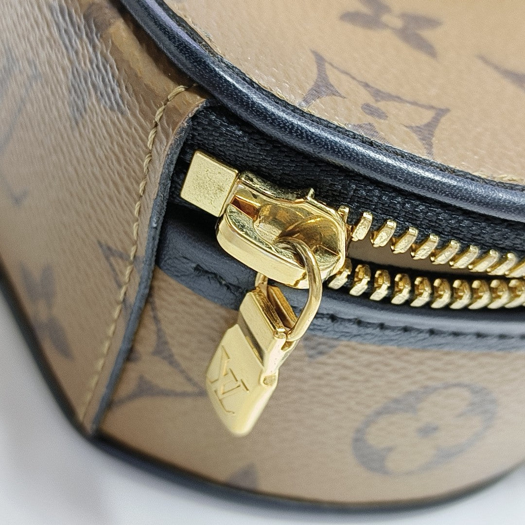 BOITE CHAPEAU Mini Monogram Coated Canvas Brown