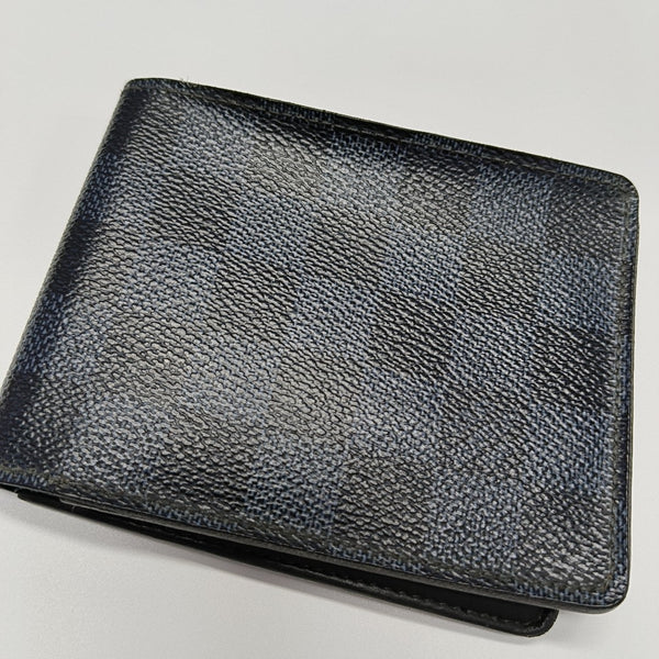 SLENDER Damier Coated Canvas Blue Wallet