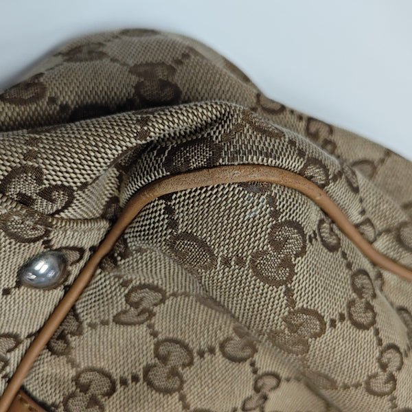 Monogram Canvas Tote Bag Beige