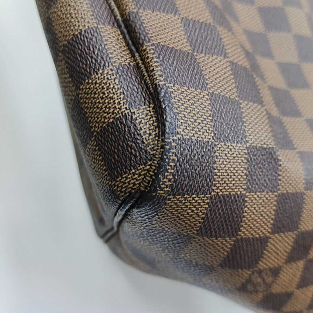 NEVERFULL GM Damier Ebene Coated Canvas Brown