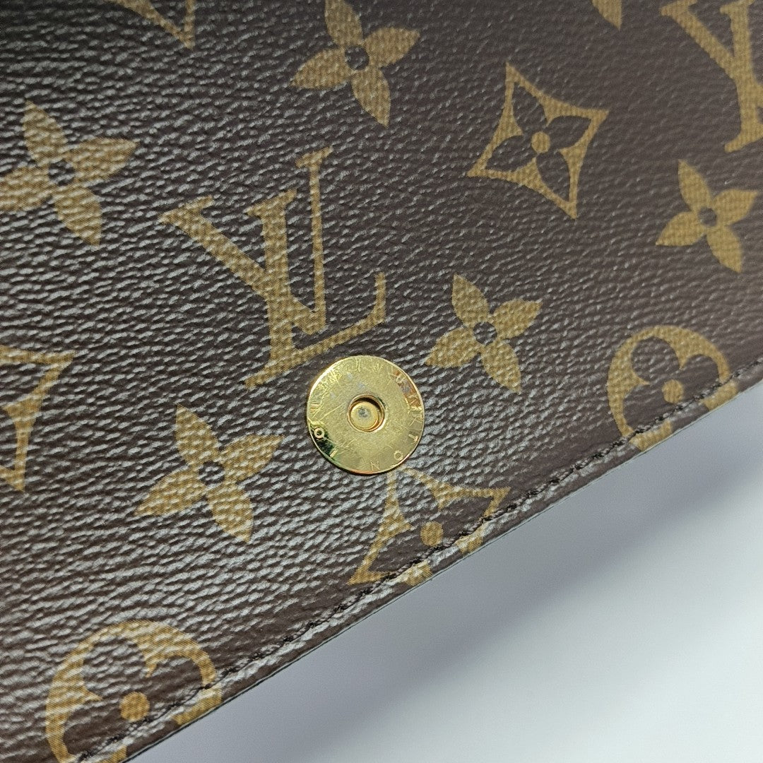 Lily Monogram Coated Canvas Brown