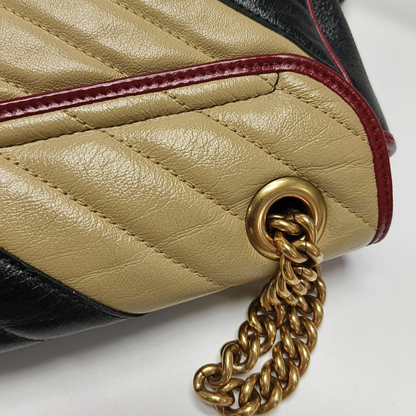 GG Marmont Medium Quilted Calfskin Multicolor