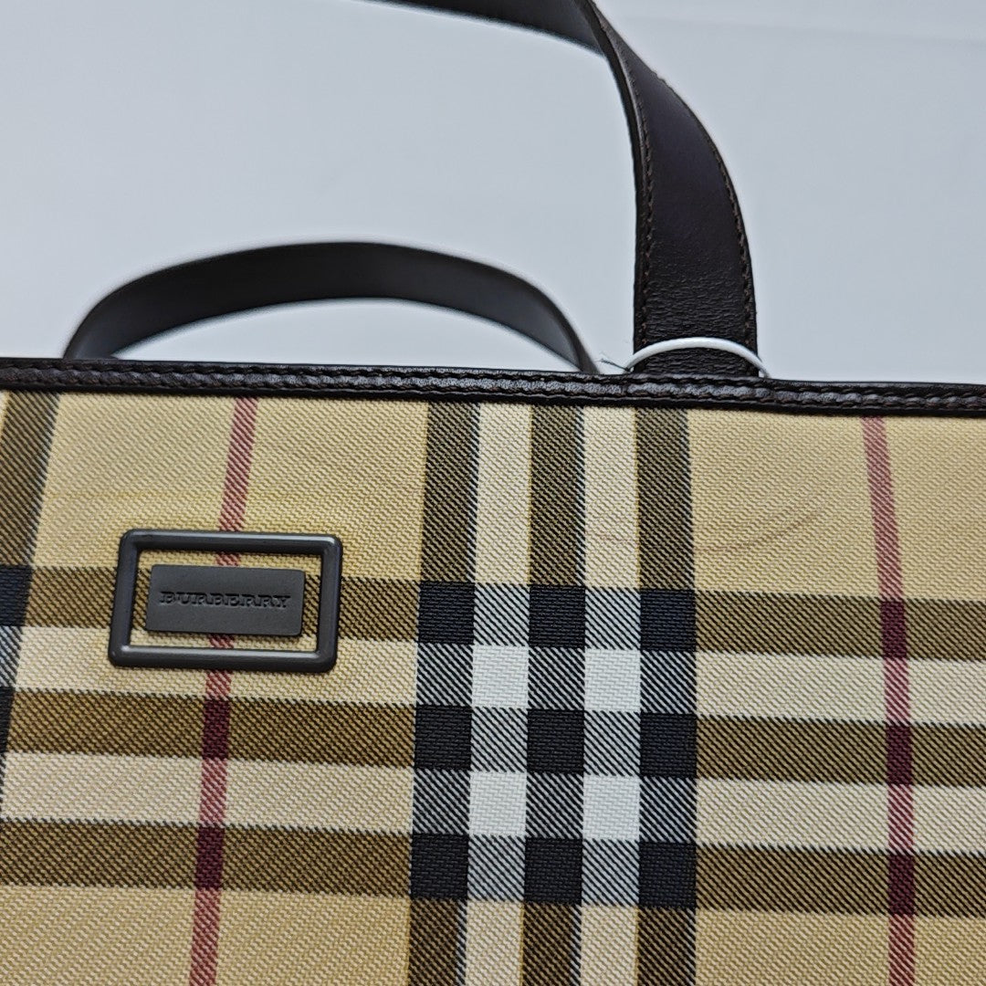 Coated Canvas Tote Bag Beige