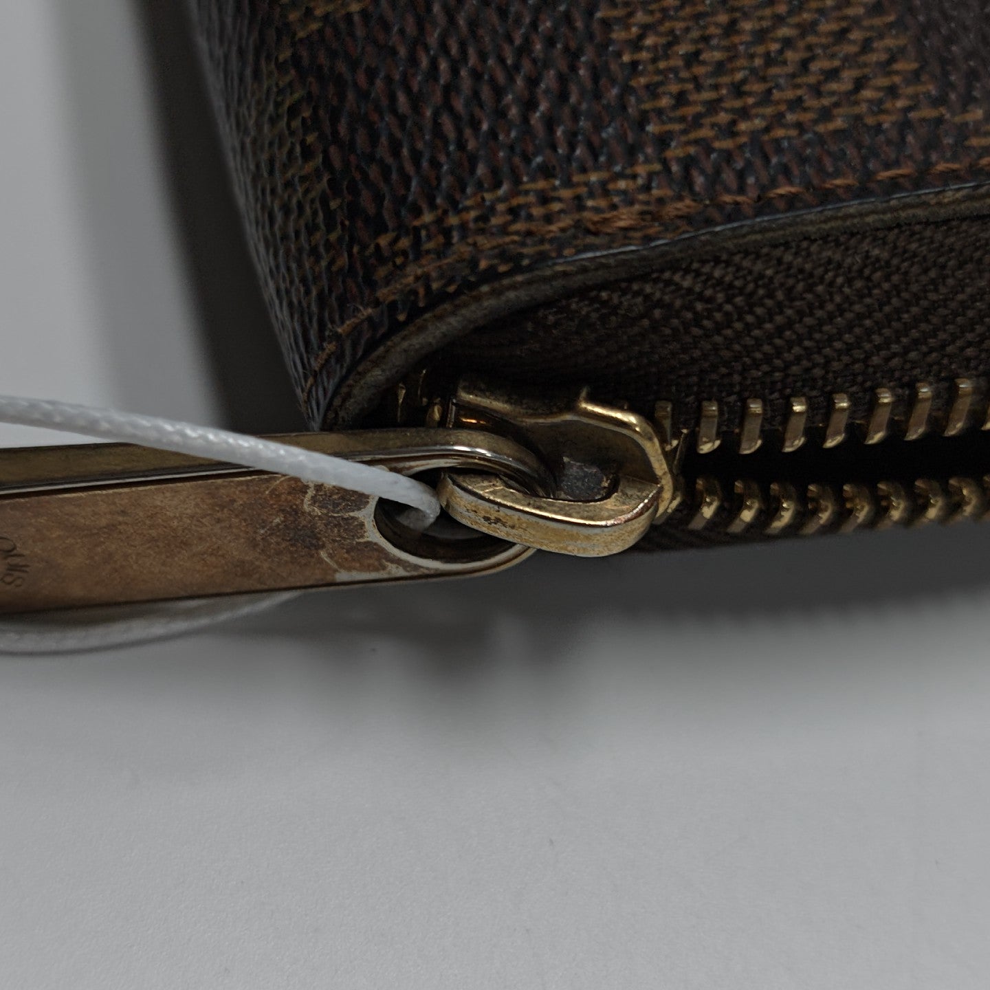 ZIPPY Damier Ebene Coated Canvas Brown Wallet