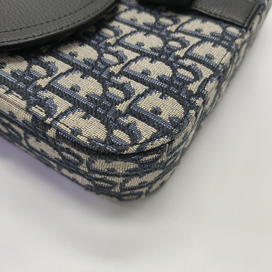 Saddle Mini Oblique Canvas Black
