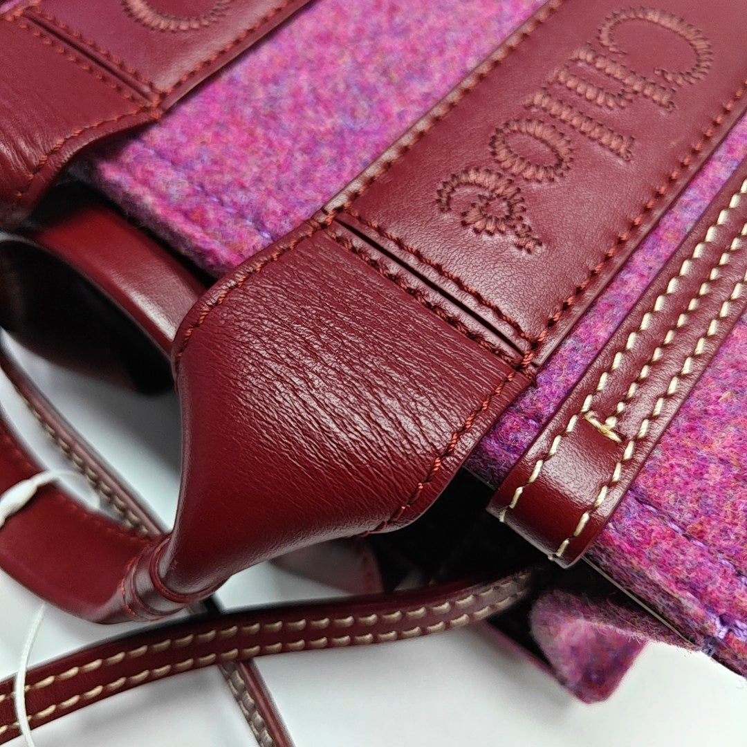 Authenticated pre-owned  Woody Mini Felt Burgundy - Shoulder Bag at Looply