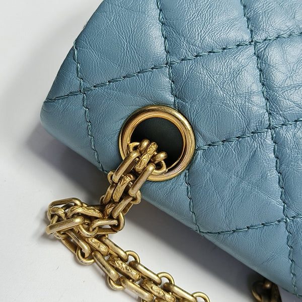2.55 225 (small) Quilted Calfskin Blue