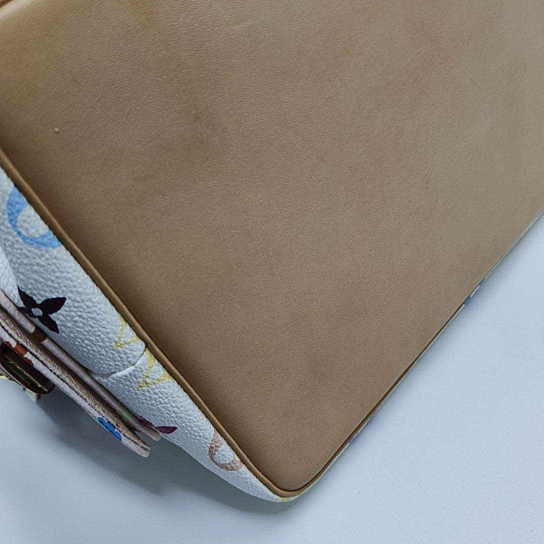 LV × TM NÉONOÉ MM Monogram Coated Canvas White