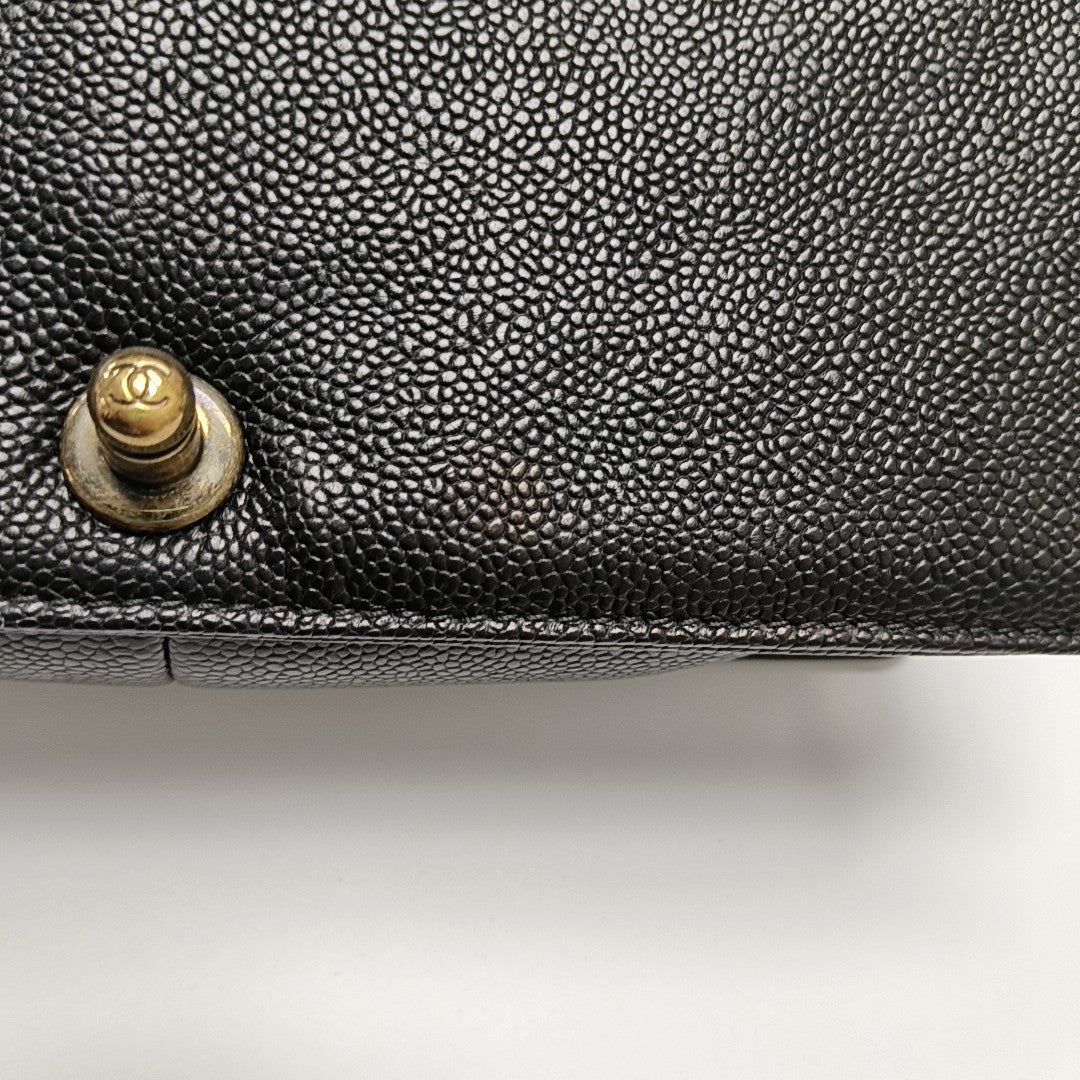 BOY CHANEL Medium Quilted Grained Calfskin Black