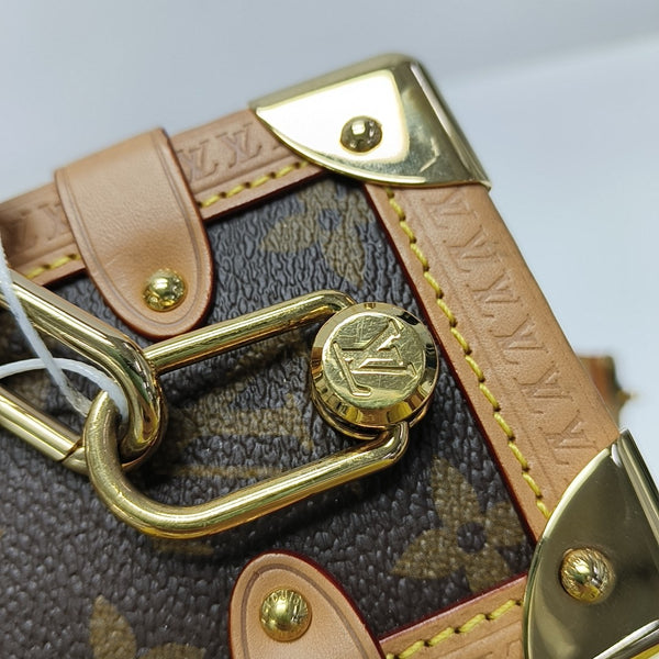 SIDE TRUNK MM Monogram Coated Canvas Brown