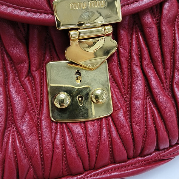 Miu Coffer Lambskin Red