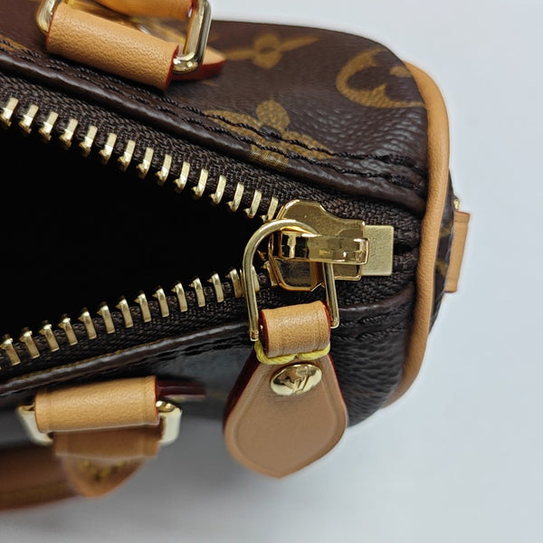 SPEEDY Nano Monogram Coated Canvas Brown
