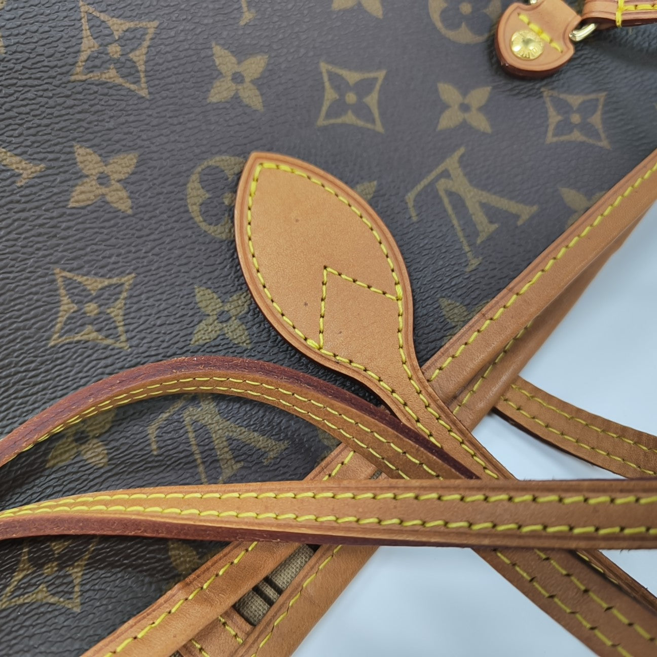 NEVERFULL MM Monogram Coated Canvas Brown