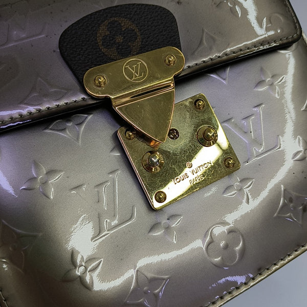 SPRING STREET Monogram Patent Leather Gray