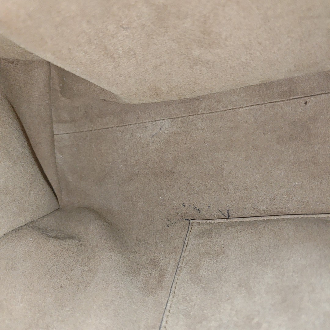 Padlock Medium Monogram Coated Canvas Beige