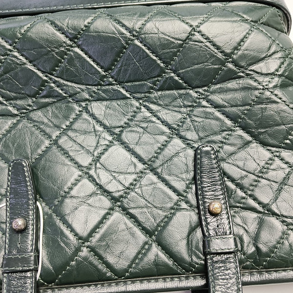 GABRIELLE Medium Quilted Calfskin Green