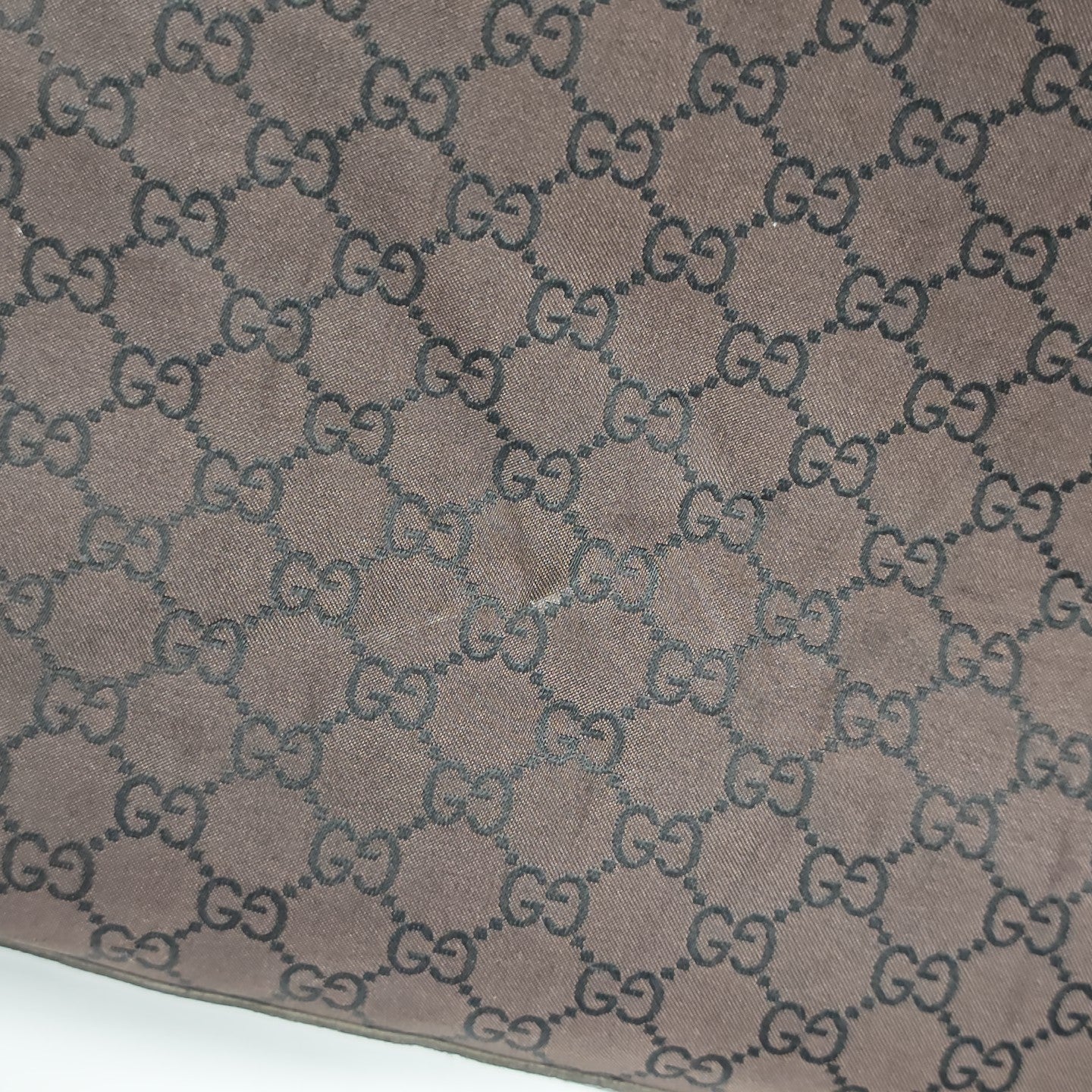 Monogram Nylon Shoulder Bag Brown