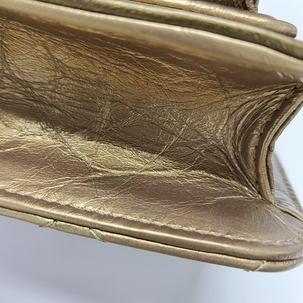Quilted Calfskin Shoulder Bag Gold