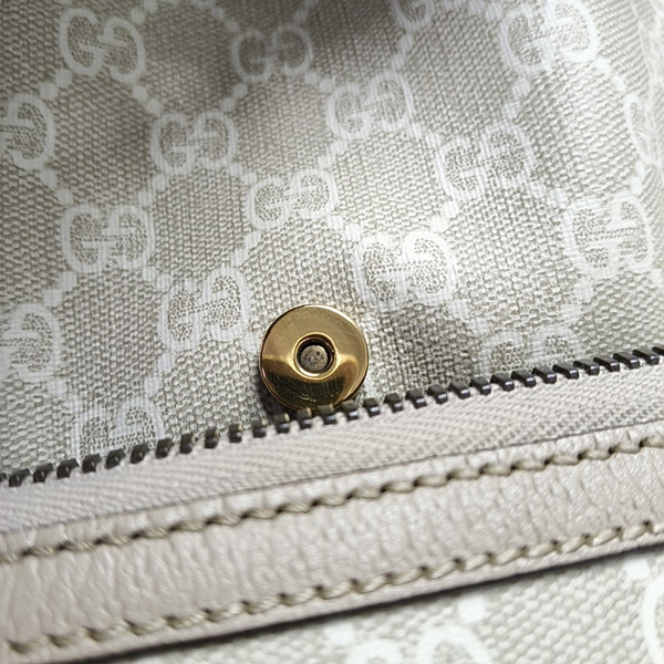 Monogram Coated Canvas Backpack Beige