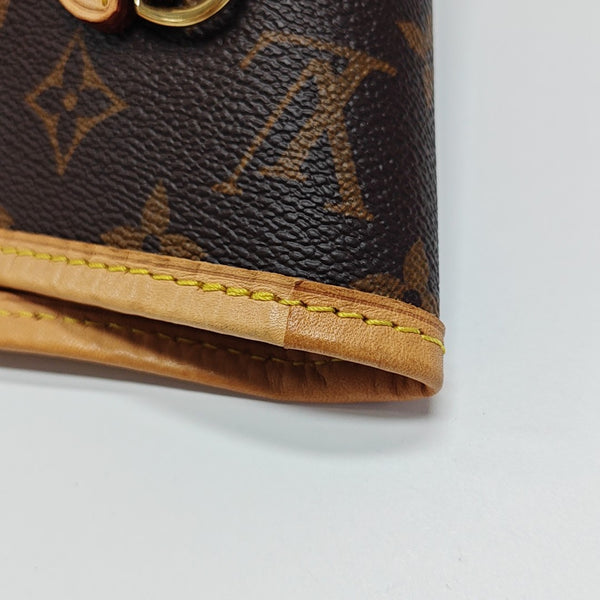 NEVERFULL MM Monogram Coated Canvas Brown