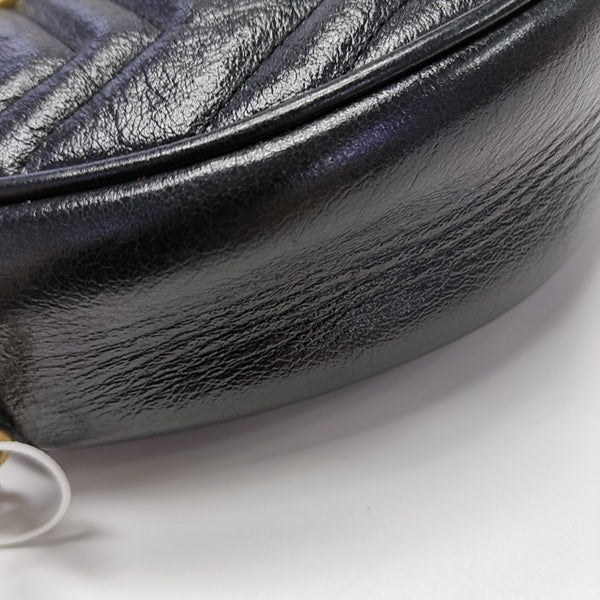 GG Marmont Mini Quilted Calfskin Black