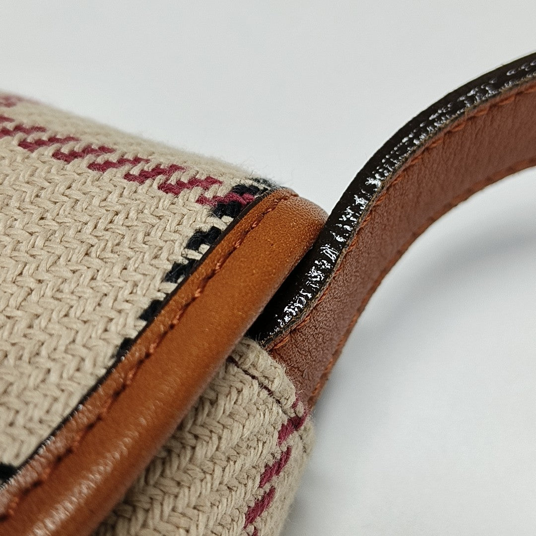 Fabric Crossbody Bag Beige