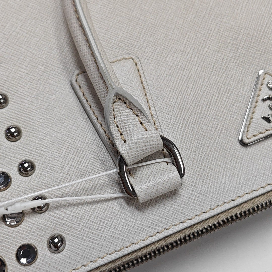 Galleria Extra Large Saffiano Calfskin White