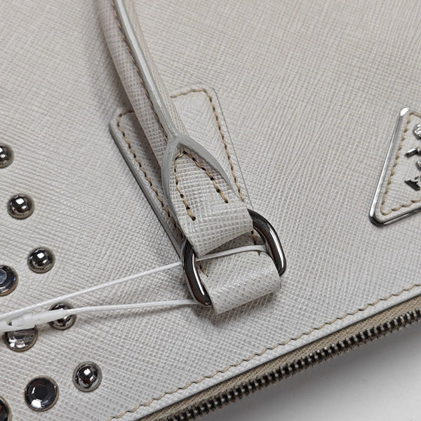 Galleria Extra Large Saffiano Calfskin White