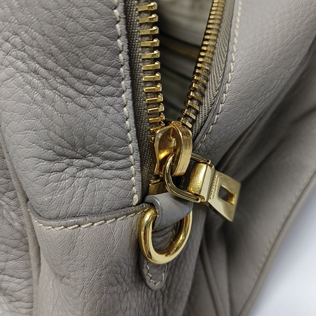 Calfskin Tote Bag Gray