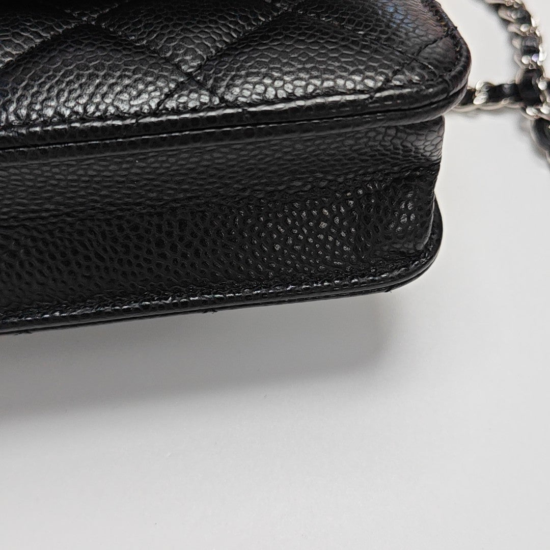 WOC Quilted Grained Calfskin Black
