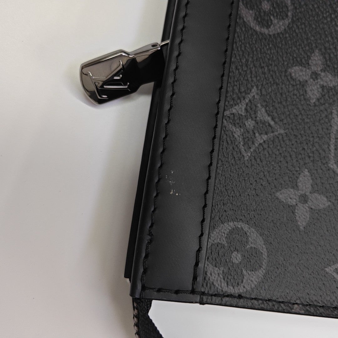 Pochette Voyag MM Monogram Coated Canvas Black