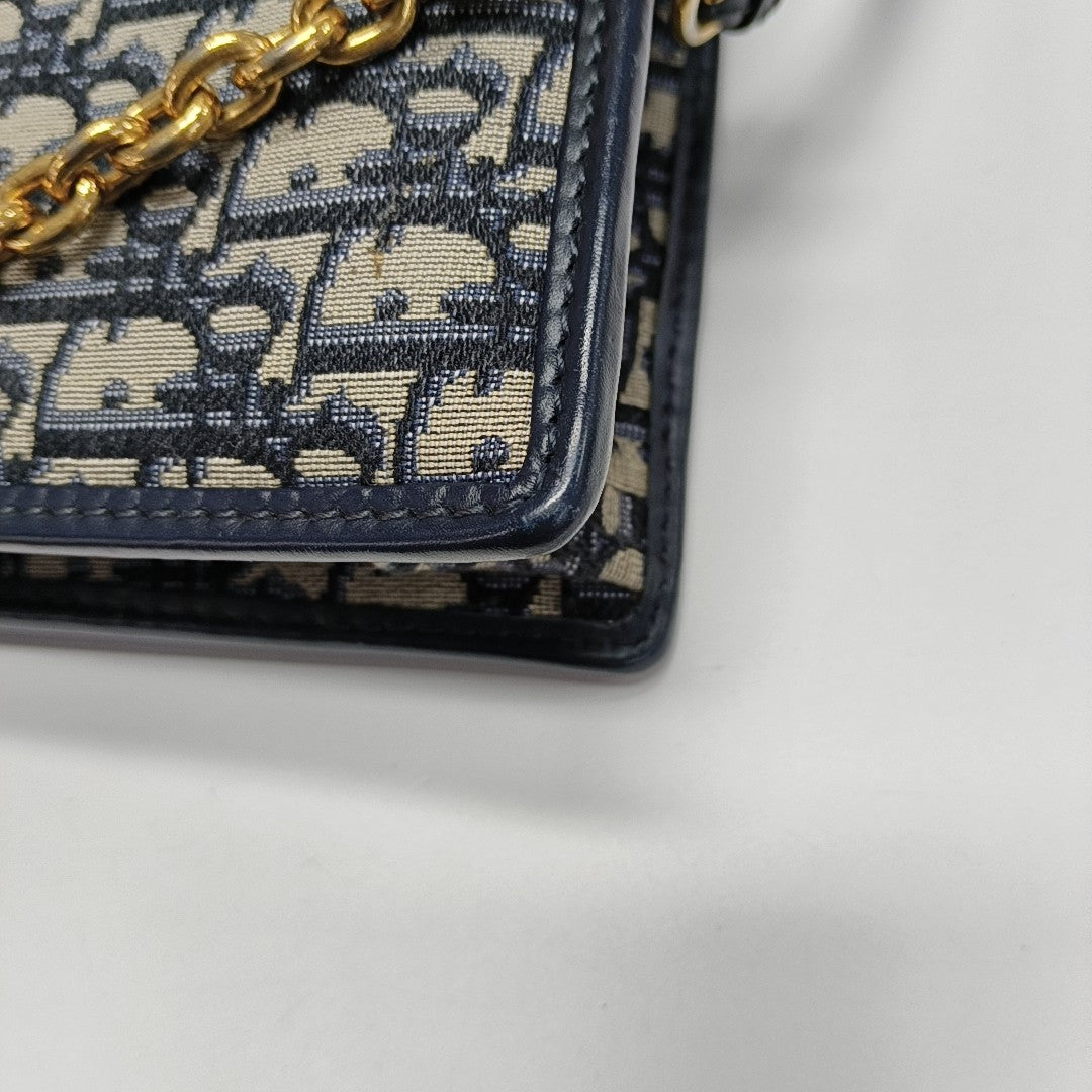 30 Montaigne Oblique Canvas Blue