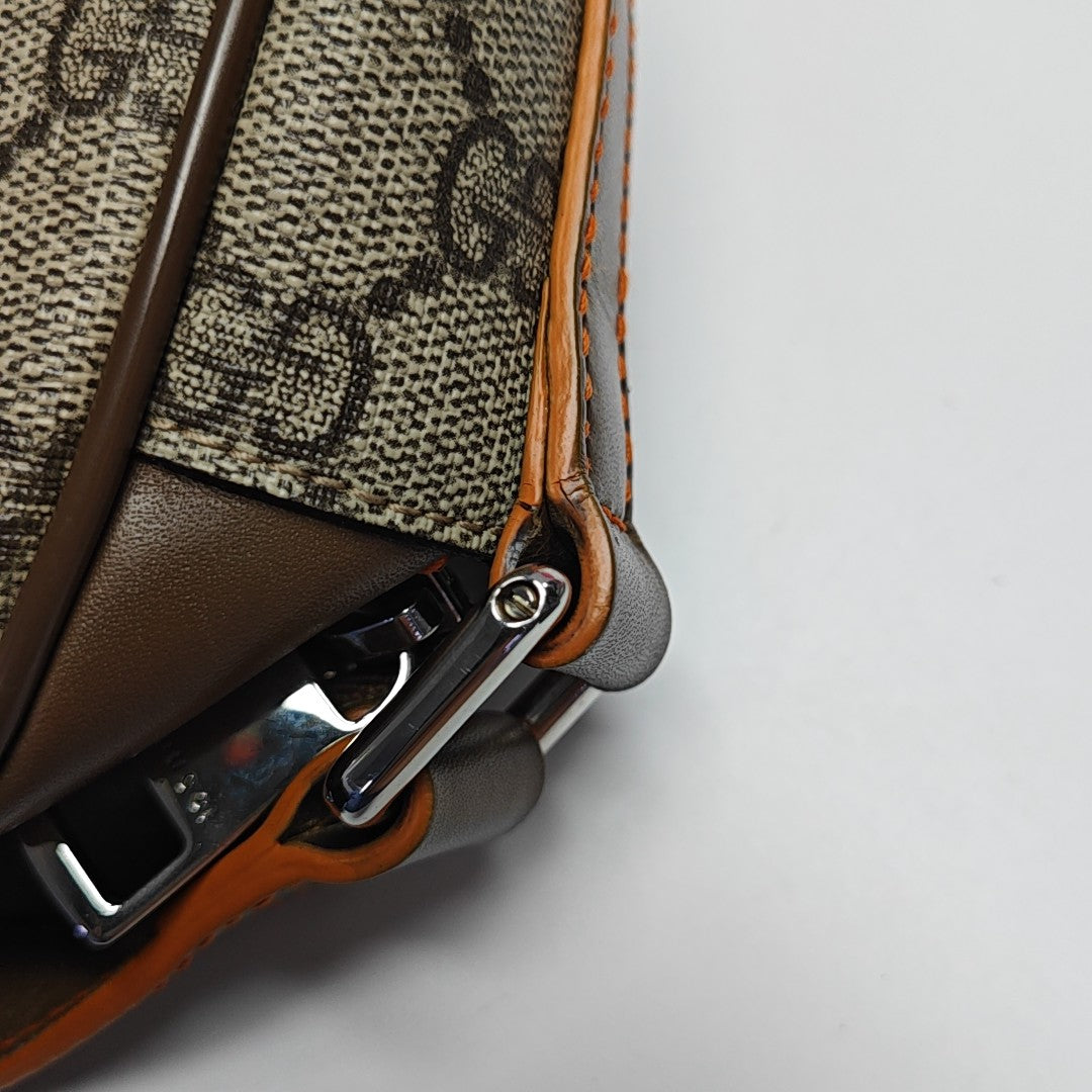 Ophidia Small Monogram Coated Canvas Beige