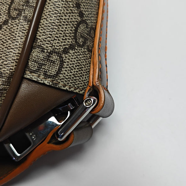 Ophidia Small Monogram Coated Canvas Beige