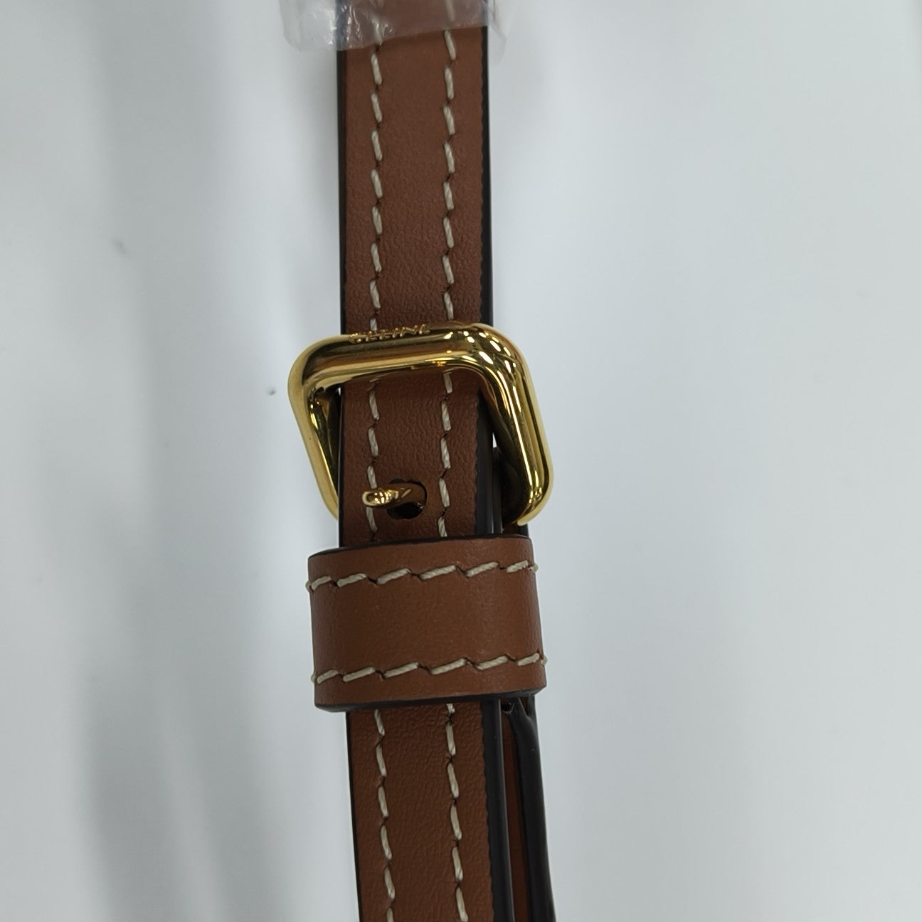 Coated Canvas Shoulder Bag Brown