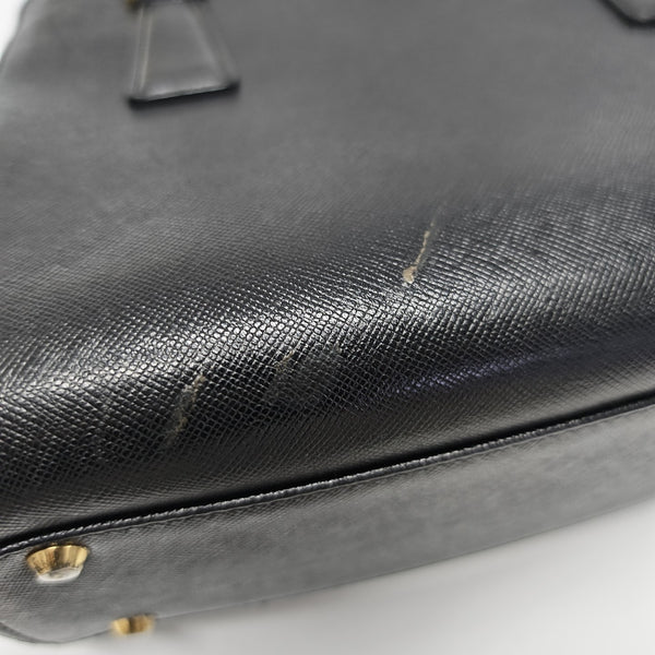 Calfskin Top Handle Bag Black