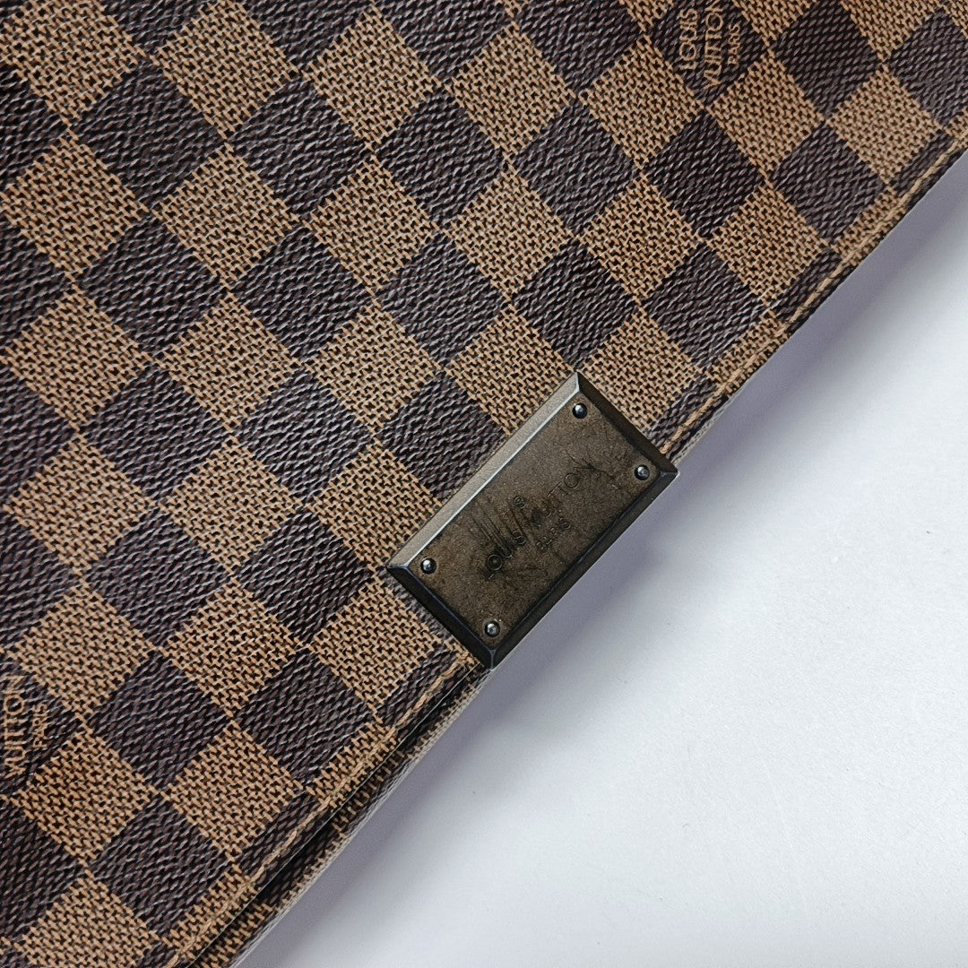 DISTRICT MM Damier Ebene Coated Canvas Brown