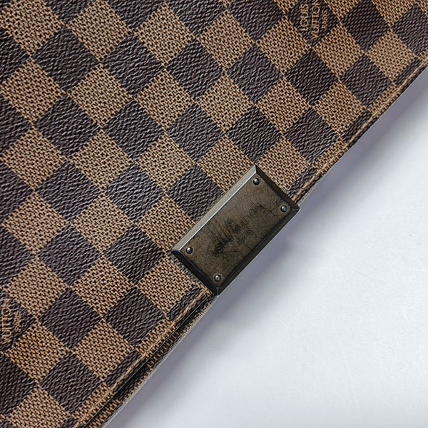 DISTRICT MM Damier Ebene Coated Canvas Brown