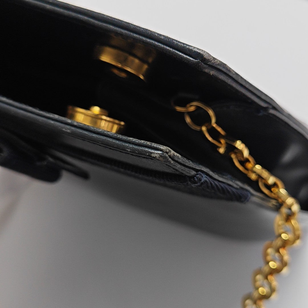 Calfskin Shoulder Bag Blue