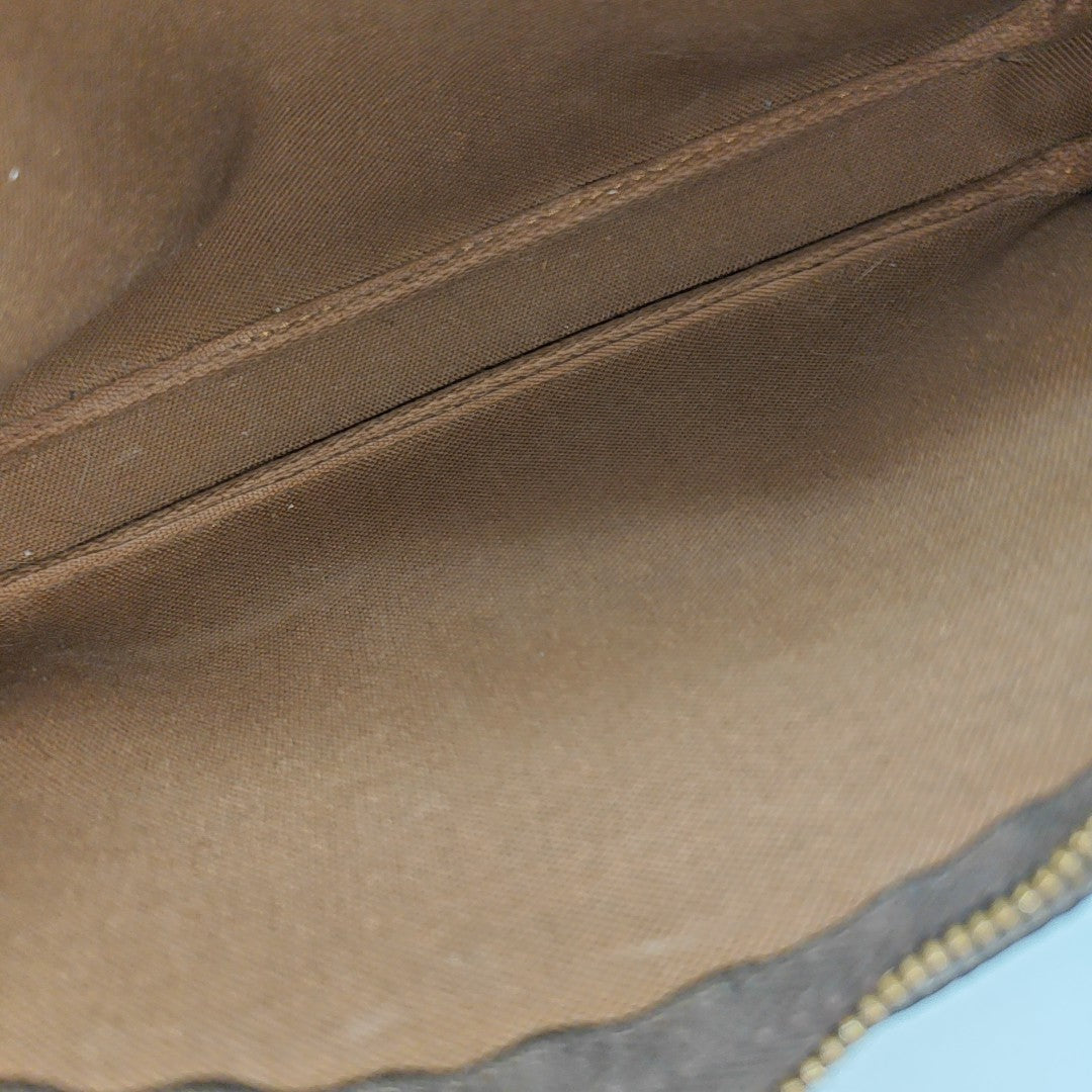 ACCESSOIRES Monogram Coated Canvas Brown