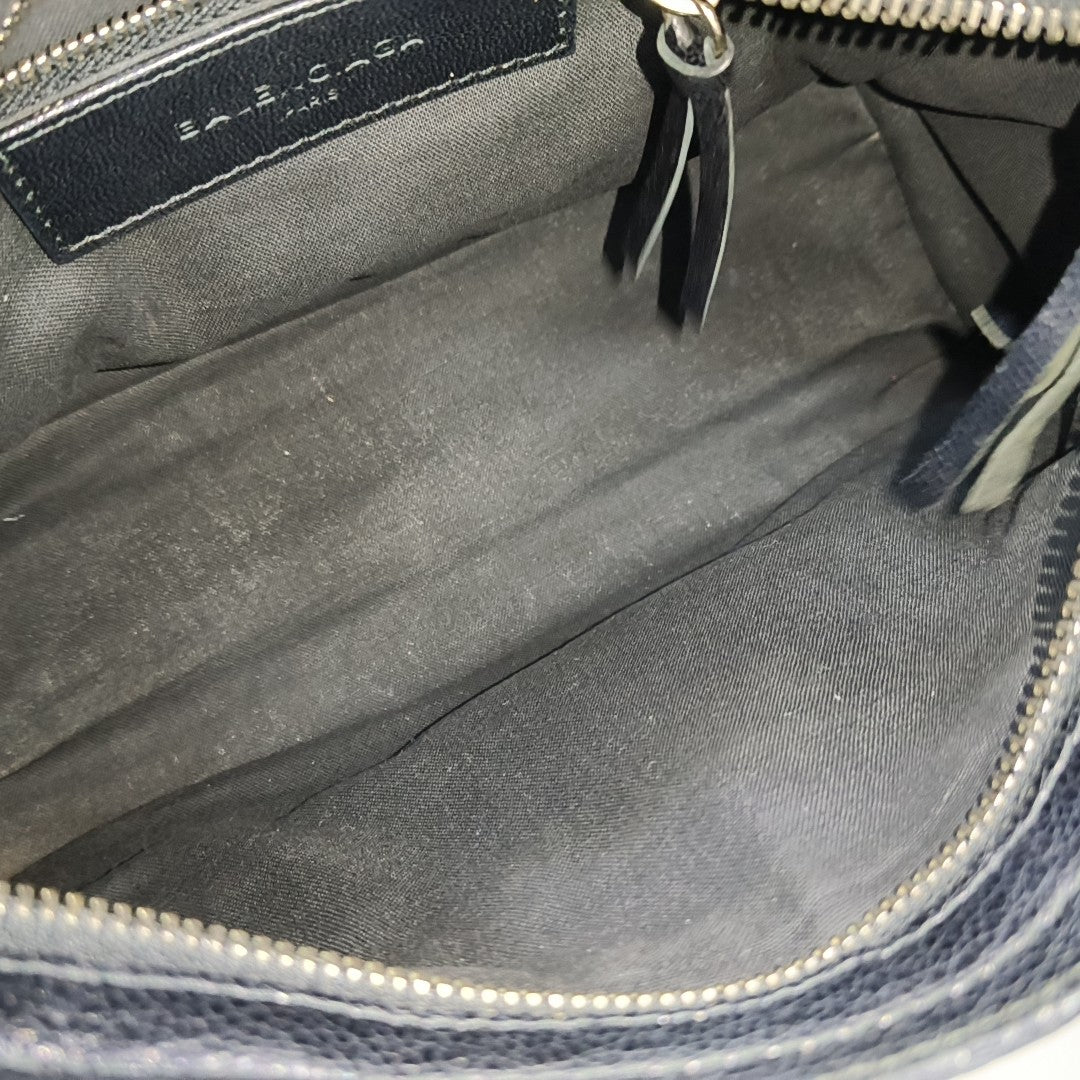 Classic Metallic Edge City Mini Lambskin Black