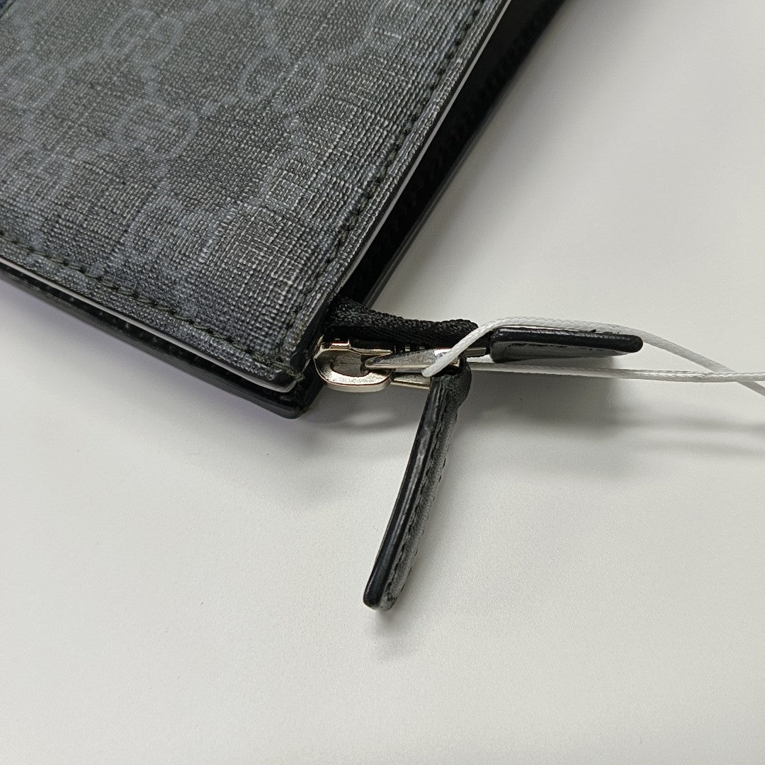 GG Supreme Monogram Coated Canvas Gray