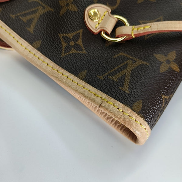 NEVERFULL MM Monogram Coated Canvas Brown