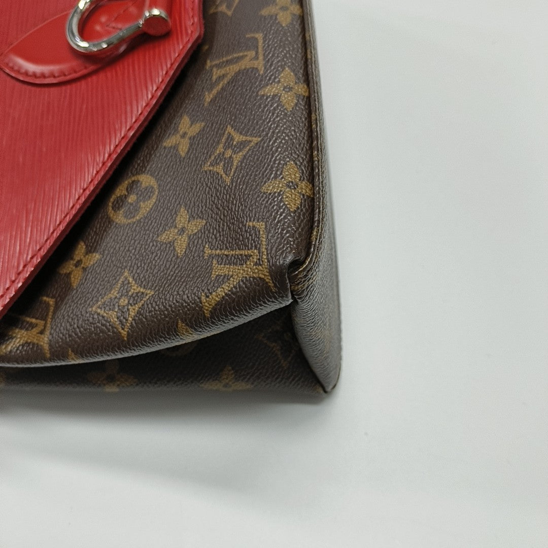 SAINT MICHEL Monogram Coated Canvas Brown