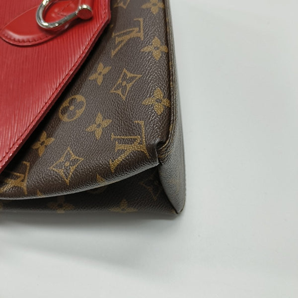 SAINT MICHEL Monogram Coated Canvas Brown